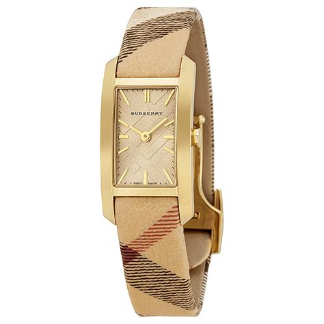 burberry gold watch women's.